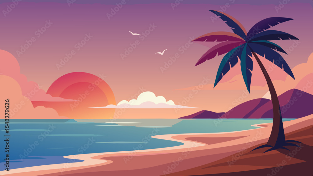 tropical beach with palm trees tropical beach with palm trees