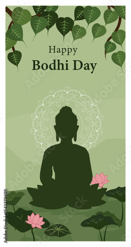 Happy Bodhi Day Enlightenment Vector Art Collection-03