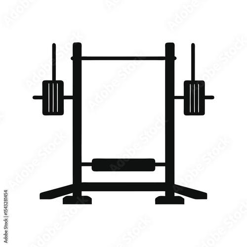 Hack Squat Machine Silhouette for Gym Equipment