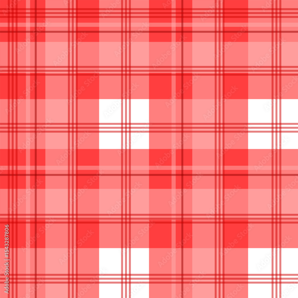 Obraz premium Fabric pattern, red checkered pattern, gift wrapping paper , seamless pattern 