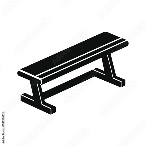 Weightlifting bench vector icon in simple style