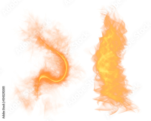 Bright burning fire flame and sparks showing intense heat