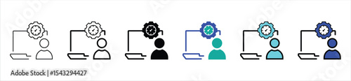 System Configuration and User Settings Icons – Computer Process Management Symbols