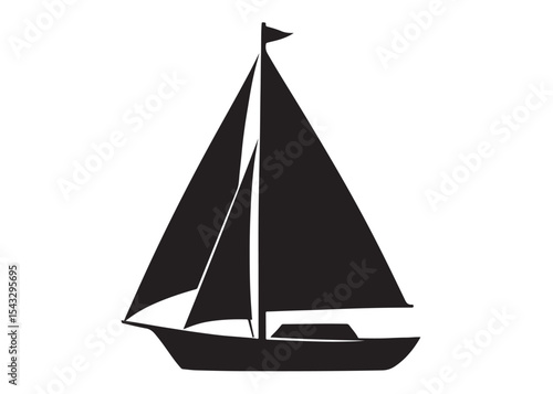 Sail boat logo silhouette vector design, sail boat logo icon silhouette, sailboat sailing ship logo vector illustration, sailboat and sailing ship vector silhouette logo design on white background