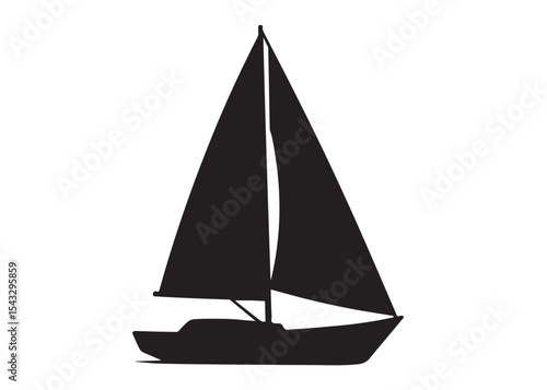 Sail boat logo silhouette vector design, sail boat logo icon silhouette, sailboat sailing ship logo vector illustration, sailboat and sailing ship vector silhouette logo design on white background