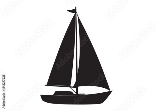 Sail boat logo silhouette vector design, sail boat logo icon silhouette, sailboat sailing ship logo vector illustration, sailboat and sailing ship vector silhouette logo design on white background