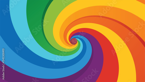 Vibrant rainbow spiral design with concentric circular bands and seamless repeating texture