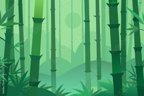 bamboo background vector illustration