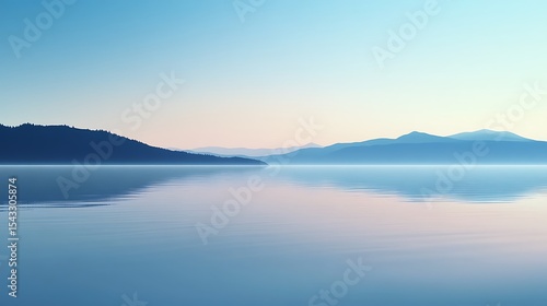 Wallpaper Mural Serene lake reflecting a tranquil sunrise landscape. Torontodigital.ca