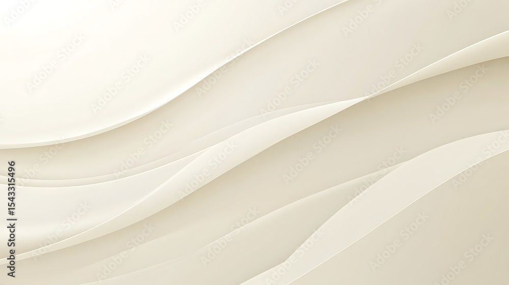 Obraz premium Abstract design of flowing, light beige ribbons.