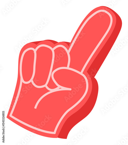 Red Foam Finger Cheerleading Accessory, Sports Fan Item