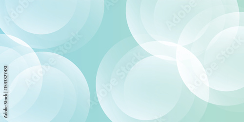 Wallpaper Mural Minimalist banner background. Green and blue gradations.Circle geometric background. Simple design modern art Torontodigital.ca