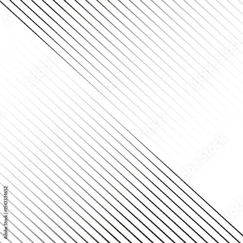 Diagonal striped illustration. Repeated black lines on white background. Surface pattern design with linear ornament. Disco lights motif. Stripes wallpaper.