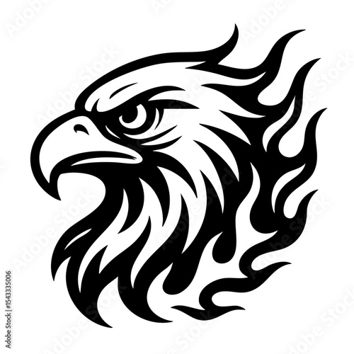 eagle head tattoo vector 