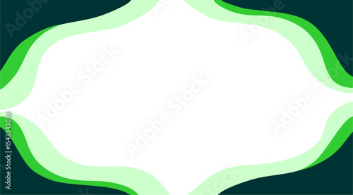 abstract green wave background with copy space