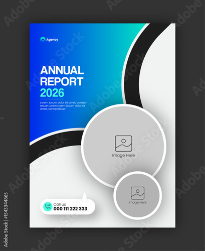 Brochure cover or annual report flyer for business agency