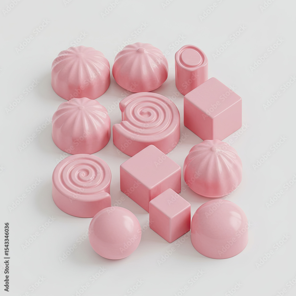 Obraz premium pink candy hearts