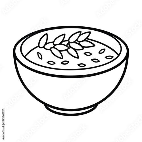 oatmeal black vector silhouette