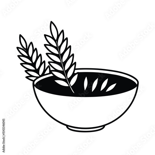 oatmeal black vector silhouette