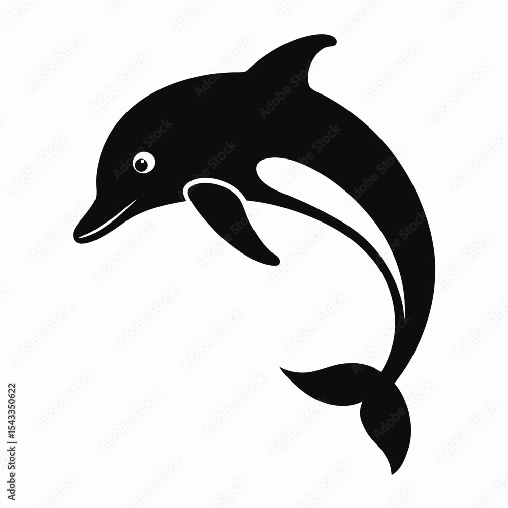 Fototapeta premium dolphin isolated on white background