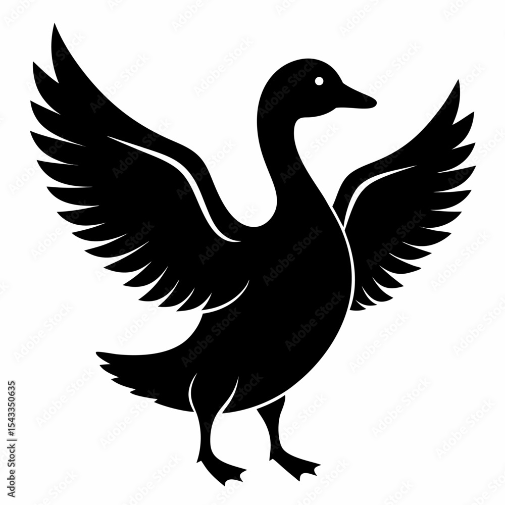 Fototapeta premium silhouette of a duck