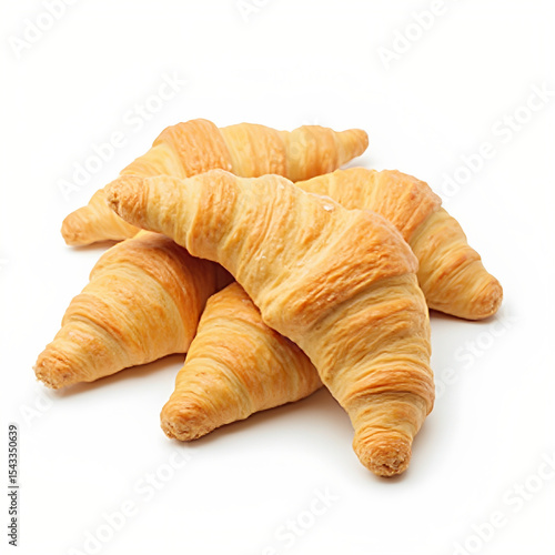 fresh croissant isolated on white