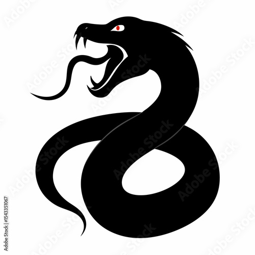 Wallpaper Mural black and white snake Torontodigital.ca