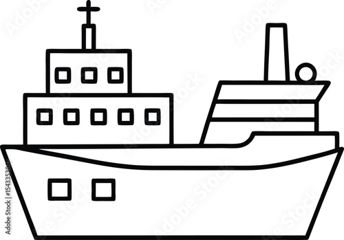vector illustration of a ship
