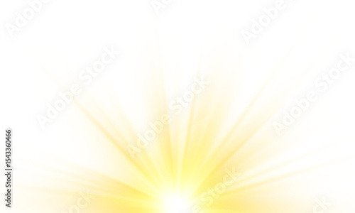 Canvas Print Sunlight with glare effect on transparent background