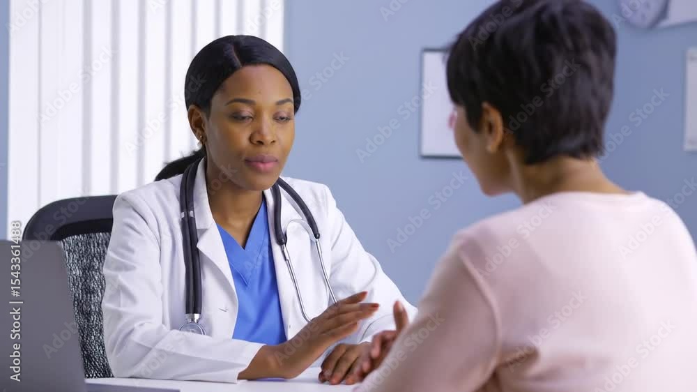 A doctor and patient in a consultation A doctor and patient in a consultation