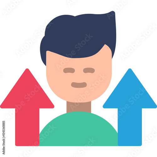 Personal Growth Vector Icon Design