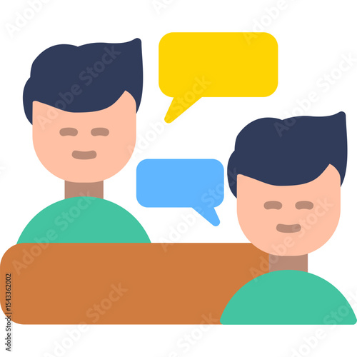 Job Interview Vector Icon Design