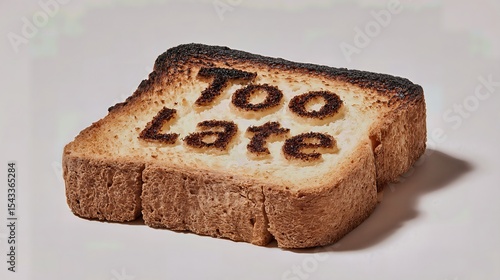Charred toast branded with 