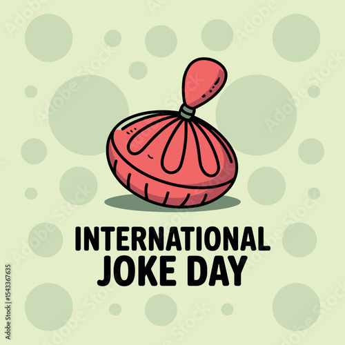 International Joke Day Humor Celebration Icon Illustration