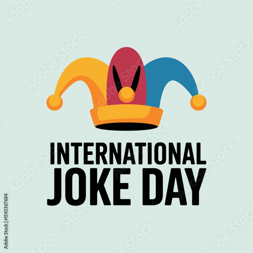 International Joke Day Jester Hat Humor Celebration Poster