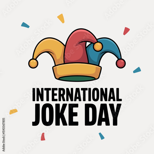 International Joke Day Jester Hat Humor Celebration Poster
