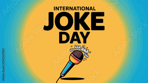 International Joke Day Microphone Standup Laugh Comedy Event