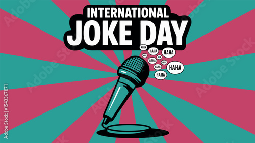 International Joke Day Microphone Standup Laugh Comedy Event