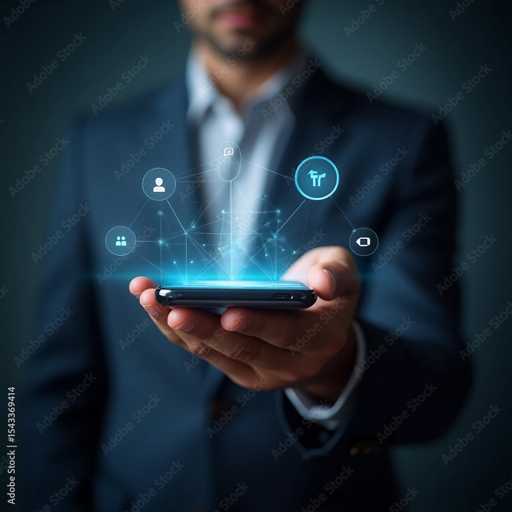 businessman touching virtual screen businessman touching virtual screen