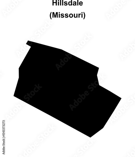 Hillsdale (Missouri) blank outline map