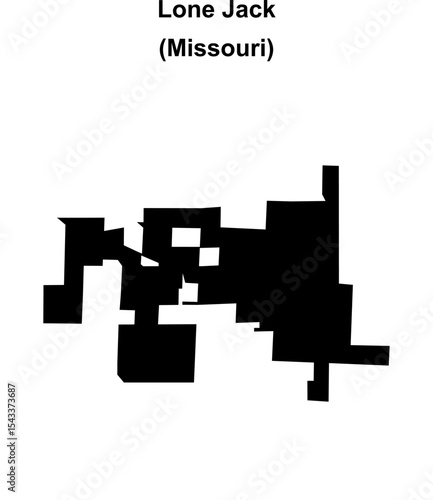 Lone Jack (Missouri) blank outline map