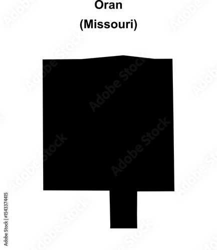 Oran (Missouri) blank outline map