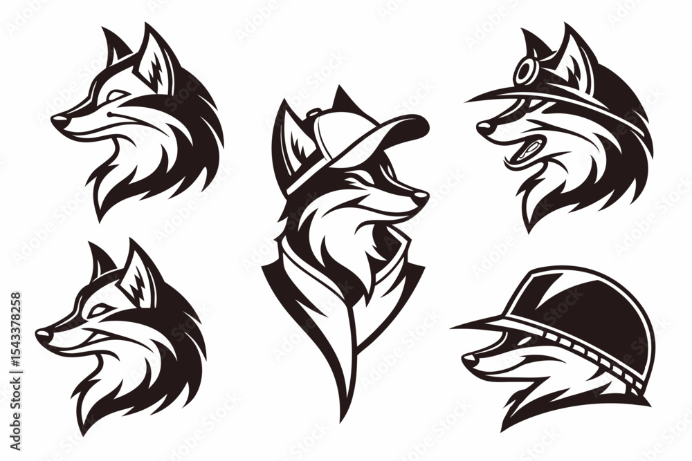Obraz premium wolf tribal tattoo