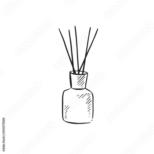 A reed diffuser in black