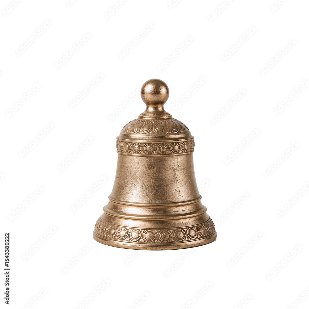 Decorative bronze bell isolated on transparent background
Decorative bronze bell isolated on transparent background