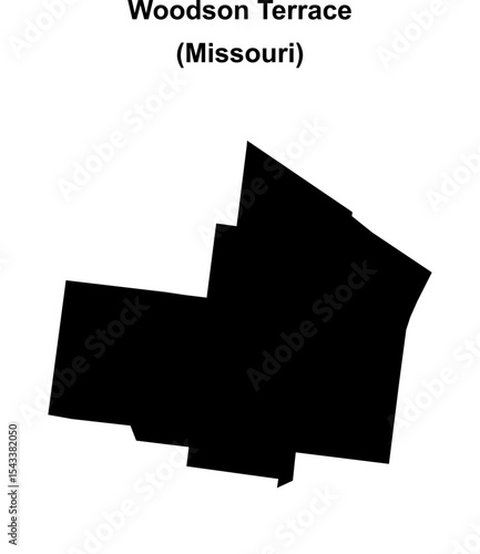 Woodson Terrace (Missouri) blank outline map