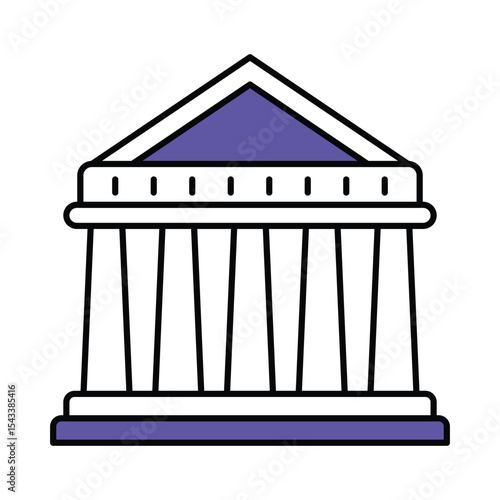Acropolis Vector Filled outline illustration style icon
