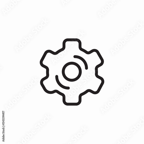 gear turning icon sign vector