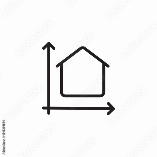 house sizing icon sign vector
