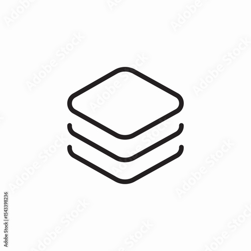 window tab stack icon sign vector